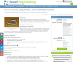 Using Hooke's Law to Understand Materials