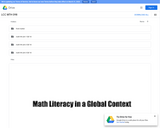 Math Literacy in a Global Context, Revised for Lane Community College