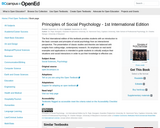 Principles of Social Psychology- 1st International Edition