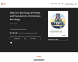 Classical Sociological Theory and Foundations of American Sociology – Open Textbook