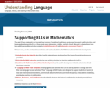 Supporting ELLs in Mathematics