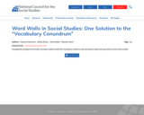 Word Walls in Social Studies: One Solution to the “Vocabulary Conundrum”