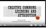 Creative Commons Licensing & Attribution
