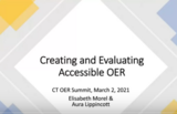 Evaluating OER Accessibility and Creating Accessible OER
