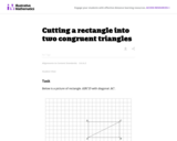 8.G Cutting a rectangle into two congruent triangles