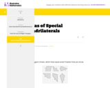 Illustrative Mathematics: Areas of Special Quadrilaterals