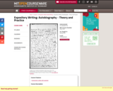 Expository Writing: Autobiography - Theory and Practice, Spring 2001