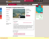 Principles of Applied Mathematics, Spring 2014