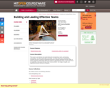Building and Leading Effective Teams, Summer 2005
