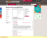 Queues: Theory and Applications, Spring 2006