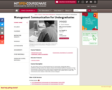 Management Communication for Undergraduates, Fall 2012