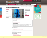 Social Theory and Analysis, Fall 2011