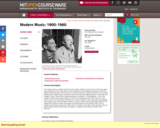 Modern Music: 1900-1960, Fall 2006