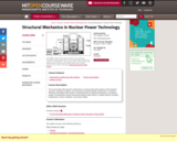 Structural Mechanics in Nuclear Power Technology, Fall 2006