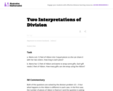 Two Interpretations of Division