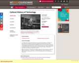 Cultural History of Technology, Spring 2005