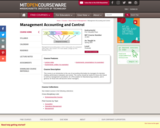 Management Accounting and Control, Spring 2007