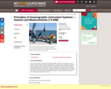 Principles of Oceanographic Instrument Systems -- Sensors and Measurements (13.998), Spring 2004