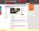 Targeting the Poor: Local Economic Development in Developing Countries, Spring 2010