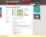 Quantum Complexity Theory, Fall 2010