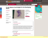 D-Lab: Medical Technologies for the Developing World, Spring 2010