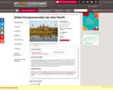 Global Entrepreneurship Lab: Asia-Pacific, Fall 2010