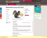 Multivariable Calculus with Theory, Spring 2011