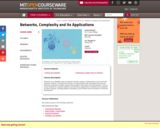 Networks, Complexity and Its Applications, Spring 2011