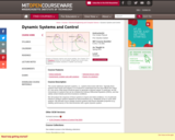 Dynamic Systems and Control, Spring 2011