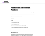 Factors and Common Factors