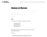 Games at Recess