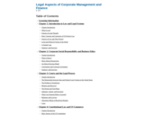 Legal Aspects of Corporate Management and Finance