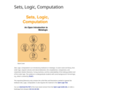 Sets, Logic, Computation