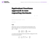 Equivalent fractions approach to non-repeating decimals
