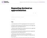 Repeating decimal as approximation