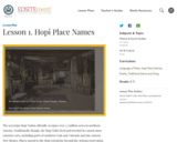 Lesson 1. Hopi Place Names