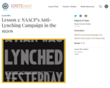Lesson 1: NAACP's Anti-Lynching Campaign in the 1920s