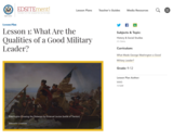 Lesson 1: What Are the Qualities of a Good Military Leader?