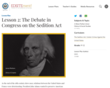 Lesson 2: The Debate in Congress on the Sedition Act
