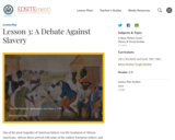Lesson 3: A Debate Against Slavery
