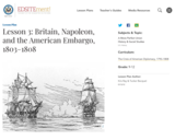 Lesson 3: Britain, Napoleon, and the American Embargo, 1803-1808