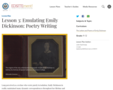 Lesson 3: Emulating Emily Dickinson: Poetry Writing