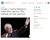 Lesson 3: Garciaa Marquez's Nobel Prize Speech: "The Solitude of Latin America"