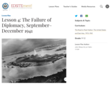 Lesson 4: The Failure of Diplomacy, September-December 1941