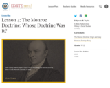 Lesson 4: The Monroe Doctrine: Whose Doctrine Was It?