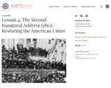 Lesson 4: The Second Inaugural Address (1865): Restoring the American Union