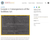 Lesson 5: Consequences of the Sedition Act