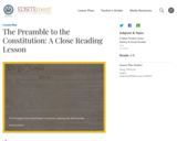 The Preamble to the Constitution: A Close Reading Lesson