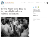 Twelve Angry Men: Trial by Jury as a Right and as a Political Institution