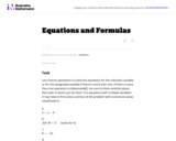 Equations and Formulas